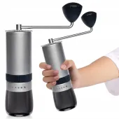RĘCZNY MŁYNEK DO MIELENIA ROZDRABNIANIA ZIAREN KAWY Z REGULACJĄ STALOWY