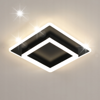 LAMPA SUFITOWA LED PLAFON KWADRAT CZARNY NATYNKOWY NOWOCZESNY 30W 4500K