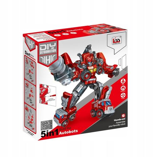 5w1 AUTO ROBOT DO SKŁADANIA ŚWIECĄCY DŻWIĘKI DLA DZIECI KOPARKA DŻWIG na Arena.pl