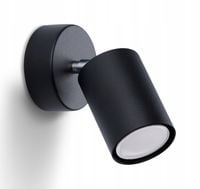 Kinkiet LEMMI regulowany, czarny tuba, 40W GU10 - Sollux Lighting