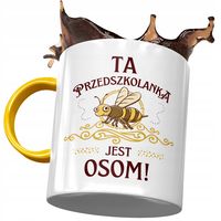 Kubek Żółty Dla Przedszkolanki Jest Osom Prezent Z Nadrukiem Ze Zdjęciem
