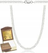 Łańcuszek Srebrny Męski Gucci Pełny Diamentowany 3,50 mm pr 925