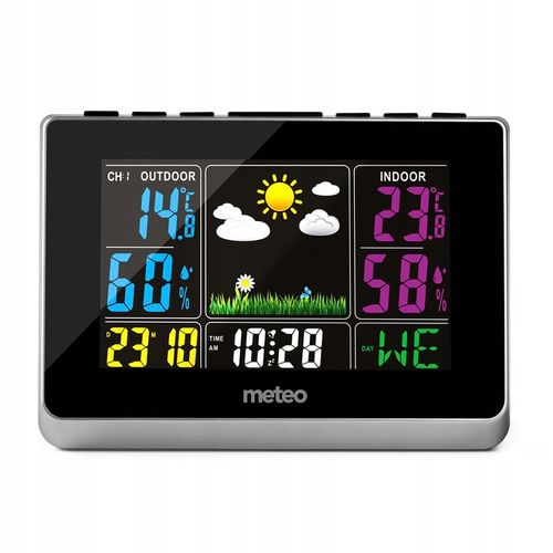 STACJA POGODOWA Z DCF METEO S62S POGODYNKA HIGROMETR CZUJNIK na Arena.pl