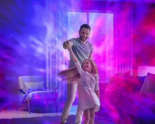 PROJEKTOR GWIAZD LAMPKA NOCNA RZUTNIK LED DO SYPIALNI DLA DZIECI NA PREZENT na Arena.pl