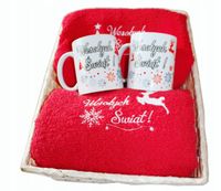 Prezent na święta dla rodziców Ręczniki z haftem