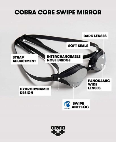 Okulary pływackie Arena Cobra Core Swipe na Arena.pl