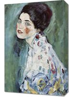 Obraz 40x60cm Portrait of a Lady, Gustaw Klimt Vintage do Salonu