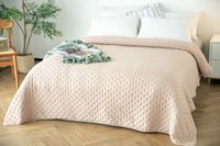 Narzuta dekoracyjna TERRA 220x240 pikowana ciemno beżowa