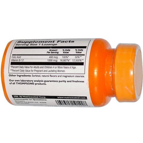 Thompson Witamina B12 1000 mcg + B9 30 pastylek na Arena.pl