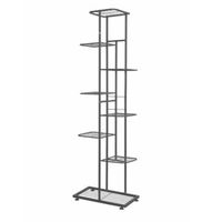 KWIETNIK METALOWY 8-POZIOMOWY PIĘTROWY STOJAK NA DONICZKI ROŚLINY KWIATY 8P