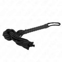 kink bat czarny linowy 56 cm - wytrzymały bat do zaawansowanej kontroli