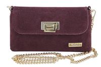 Zamszowa kopertówka na łańcuszku Barberinis - Bordowa