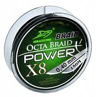 PLECIONKA WĘDKARSKA 8-splotowa 0,18 mm czarna