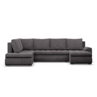 Duży narożnik U, lewostronny, BOSCO, sztruks, 300cm, szary | TYLETEGOTU