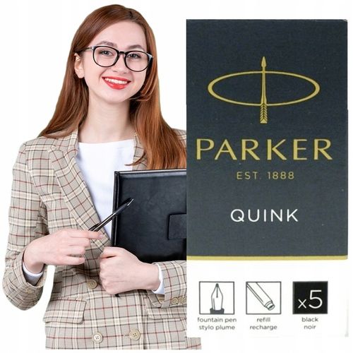 CZARNE NABOJE do PIÓRA atramentowe Nietoksyczne 5 sztuk PARKER DOBRA JAKOŚĆ na Arena.pl
