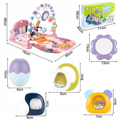 MATA EDUKACYJNA INTERAKTYWNA Z PIANINKIEM GRZECHOTKI GRYZAKI DLA NIEMOWLĄT na Arena.pl