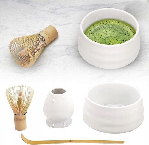 Zestaw prezentowy do herbaty matcha czarka miotełka podstawka łyżeczka na Arena.pl