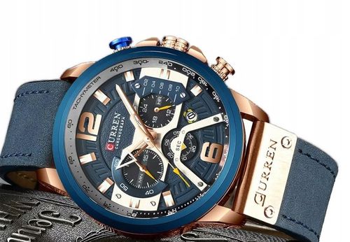 CURREN ELEGANCKI ZEGAREK MĘSKI DATOWNIK CHRONOGRAF na Arena.pl