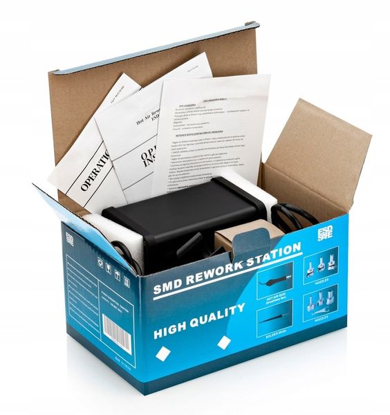 858D-II STACJA LUTOWNICZA LUTOWNICA HOT AIR 4 DYSZE KALIBRACJA TEMPERATURY zdjęcie 7