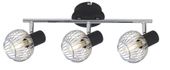 Oslo listwa 3x40W E14 czarny/chrom