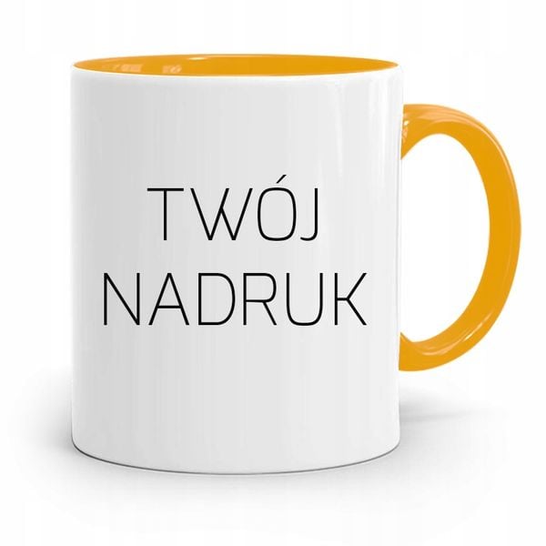 Dla Rolnika Kubek Zółty Rolnik Idealny Prezent Z Nadrukiem Ze Zdjęciem zdjęcie 5