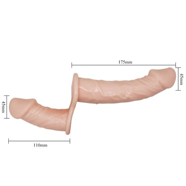 Dwustronny Penis Strap On Pegging Dla Par Wibracje zdjęcie 5