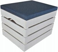 2 x SKRZYNIA SOSNOWA BIAŁA Z SIEDZISKIEM KUFER SCHOWEK