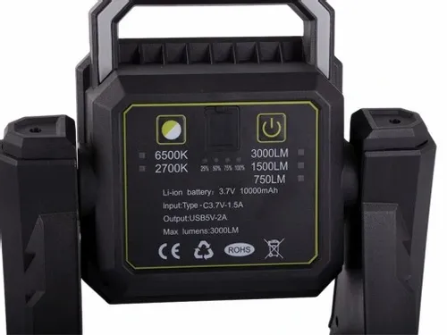 HALOGEN REFLEKTOR AKUMULATOR PRZENOŚNY LED COB USB na Arena.pl