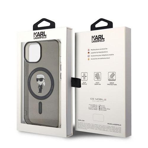 Etui Karl Lagerfeld do iPhone 15, iPhone 14, iPhone 13, Czarny, MagSafe na Arena.pl