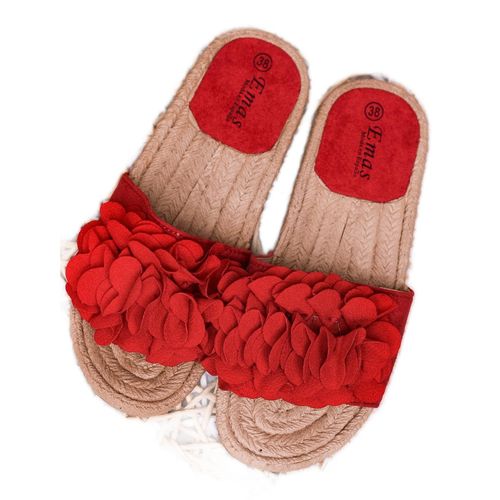 Czerwone Klapki Espadryle r.37 na Arena.pl