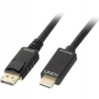 Kabel adapter LINDY DisplayPort - HDMI M/M 10.2G 5m czarny 4K UHD 30Hz