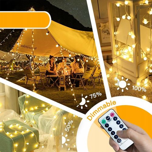 13M 100LED Lampki Świąteczne Światełka Choinkowe Ciepłe Zewnętrzne Blask na Arena.pl