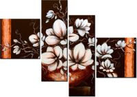 100 70CM OBRAZ 4 ELEM MAGNOLIA III WAZA DRUK PŁÓTNO RAMA