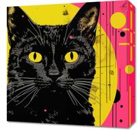 Obraz 50x50cm Neonowy Kocur