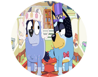 Opłatek na tort Bluey