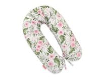 Bawełniana poszewka do poduszki ciążowej Longer - Peonie różowe