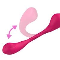 silikonowy strap-on z wibracjami i pulsacjami. mocna stymulacja.