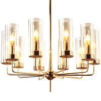 Świecznikowy żyrandol salonowy CGETER10 nad stół mosiądz