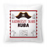 Poduszka Dla Kuby Na Urodziny Ze Zdjęciem Na Prezent Biała 40X40 Cm