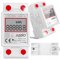 2x Licznik Energii Elektrycznej Miernik Prądu Na Szynę DIN Podlicznik