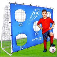 Bramka piłkarska z matą celowniczą dla dzieci przenośna duża metalowa 213