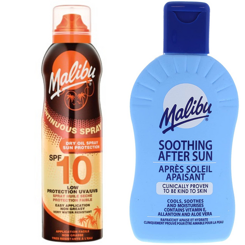 Malibu Suchy Olejek W Aerozolu SPF10 175ml + Balsam Po Opalaniu 200ml na Arena.pl