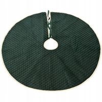 Dywanik pod Choinkę Pikowana Zielona Mata 100cm Okrągły na Prezenty