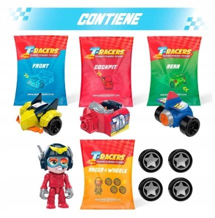 T-RACERS COLOR RUSH SERIA 5 AUTKO + FIGURKA KIEROWCA POJAZD SAMOCHÓD MAGIC na Arena.pl