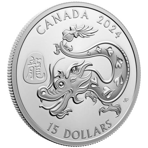 Canada: Lunar Year of the Dragon 1 uncja Srebra 2024 Proof na Arena.pl
