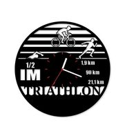 Zegar ścienny z płyty winylowej Triathlon 1/2 IM 40.8