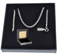 ŁAŃCUSZEK SREBRNY 925 PANCERKA 2.4 MM. + GRAWER