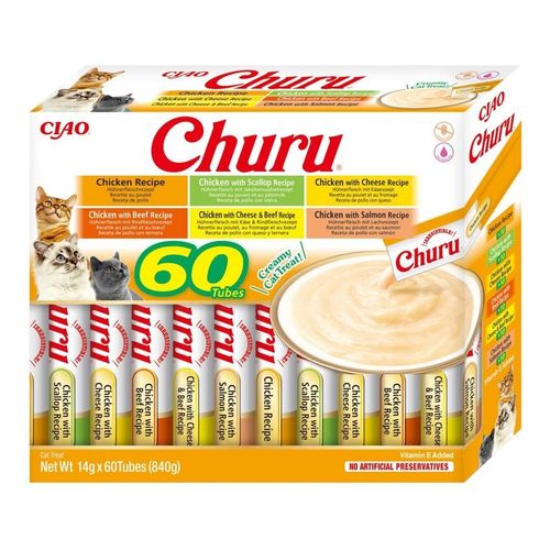 Inaba Cat Churu 60x14g (840g) Kremowy Przysmak Dla Kota Mix Z na Arena.pl