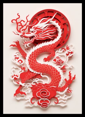 Plakat 25x35cm Czerwony Smok na Arena.pl