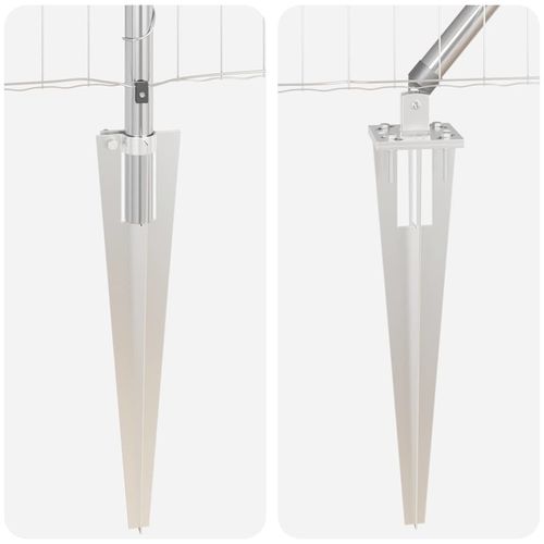 Ogrodzenie z słupkami Srebrny 0.8 x 25 m Stal na Arena.pl